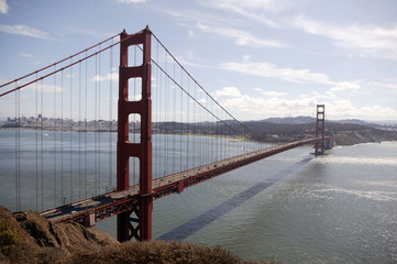 The Golden Gate Bridge in early afternoon, horizontal, 2011