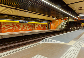 Barcelona. Metro station.