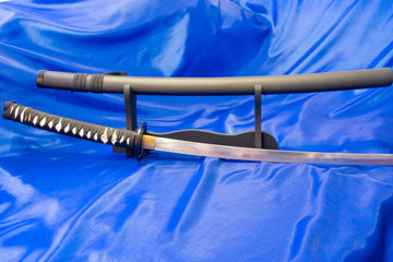 Japanese katana sword. The weapon of a samurai. A formidable weapon in the hands of a master of...