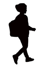 a student, silhouette vector