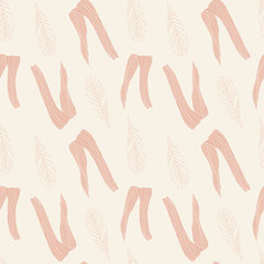 Floral vector seamless pattern with tropical leaves.