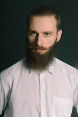 Hipster style bearded man