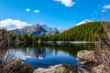 Fototapeta premium This image was captured at Bear Lake in the Rocky Mountain National Park near Estes Park, Colorado.