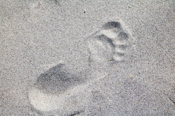 Fussabdruck im Sand