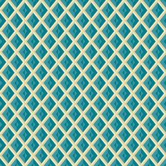 Seamless rhombus grid pattern. Geometric texture. Vector art.