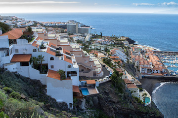 Naklejka premium Traditional architecture of Puerto de Santiago, in Tenerife , Spain