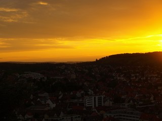 Sonnenuntergang Stuttgart Feuerbach