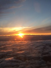 Fototapeta premium Coucher de soleil aérien 