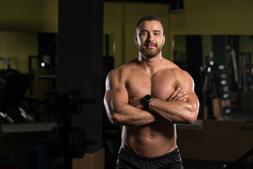 Plakat Portrait Of A Physically Fit Muscular Man