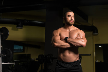 Plakat Portrait Of A Physically Fit Muscular Man