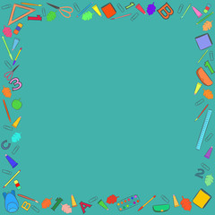 Colorful School Stuff Making a Frame