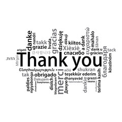 Thank You tag cloud in different languages