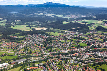 Luftaufnahme, Zwiesel im Bayerischen Wald