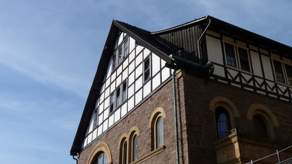 Wartburg bei Eisenach mit Fachwerk