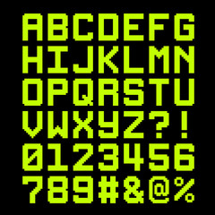 8-Bit Pixel Font - Letter and Numbers