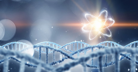 DNA molecule spiral. Mixed media © Sergey Nivens