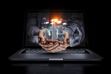 New development project. Mixed media