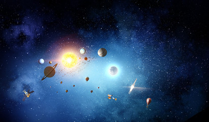 Obraz na płótnie Canvas Solar system planets