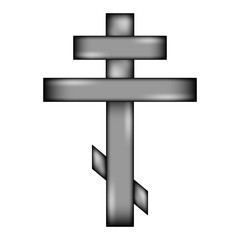 Religious orthodox cross icon sign.