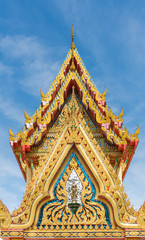 Fototapeta premium The golden church in daylight and blue sky.