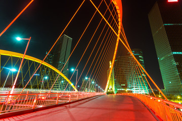 Obraz premium photo taken from jiefang bridge,tianjin haihe river,china.