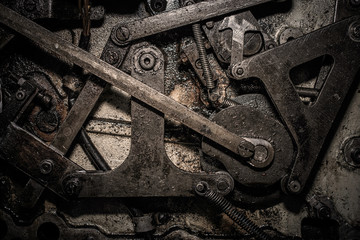 A background of a detailed view of gears