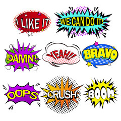 pop of cartoon speech bubble