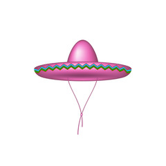 Sombrero hat in pink design 