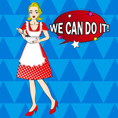 pop of cartoon housewife