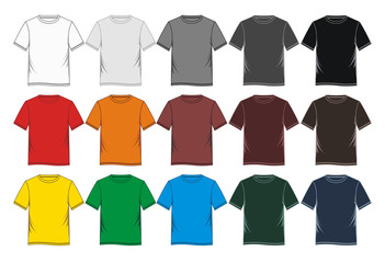 set t-shirt design colorful