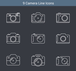 Camera Line Icons