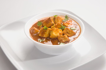 Paneer Masala with Peas or Cheese Cooked with Peas, Indian Dish