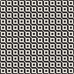 Abstract geometric lines lattice pattern. Seamless vector background. Black and white simple repeating texture.