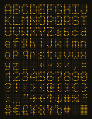 Yellow LED Alphabet and Numbers