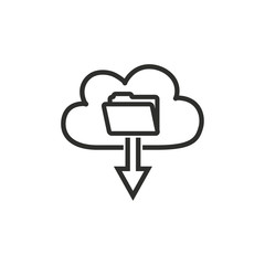 Obraz premium Cloud download vector icon.