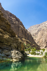 Fototapeta na wymiar Wadi Shab (وادي شاب)