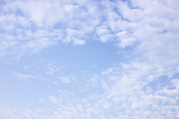clouds in the blue sky background