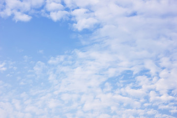 clouds in the blue sky background