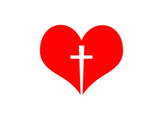 Heart with cross 