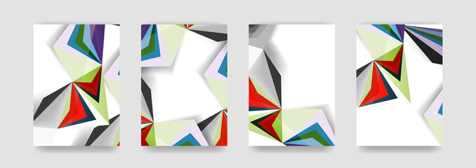 Fototapeta premium Minimal vector covers background set