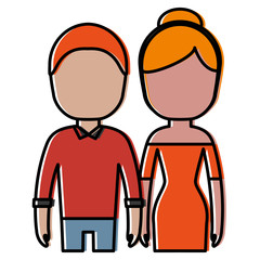 couple of man and woman icon