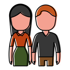 couple of man and woman icon