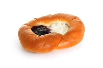 Cheesecake on a white background