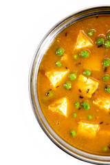 Paneer Masala with Peas or Cheese Cooked with Peas, Indian Dish