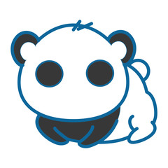 isolated cute panda bear