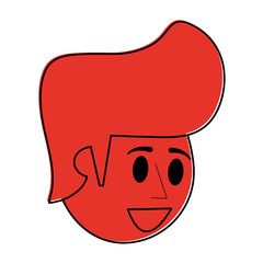 happy man cartoon icon image
