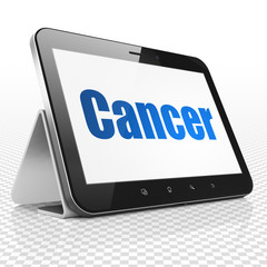 Healthcare concept: Tablet Computer with Cancer on display