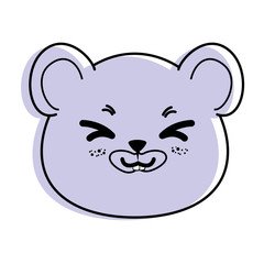 isolated cute mouse face
