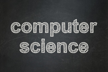Obraz premium Science concept: Computer Science on chalkboard background