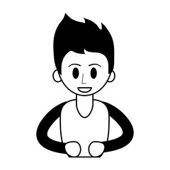 happy man cartoon icon image